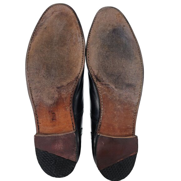 Polo Ralph Lauren Benchmade Italy Mens size 13 Black Leather Dress Shoes Oxfords - Picture 4 of 11